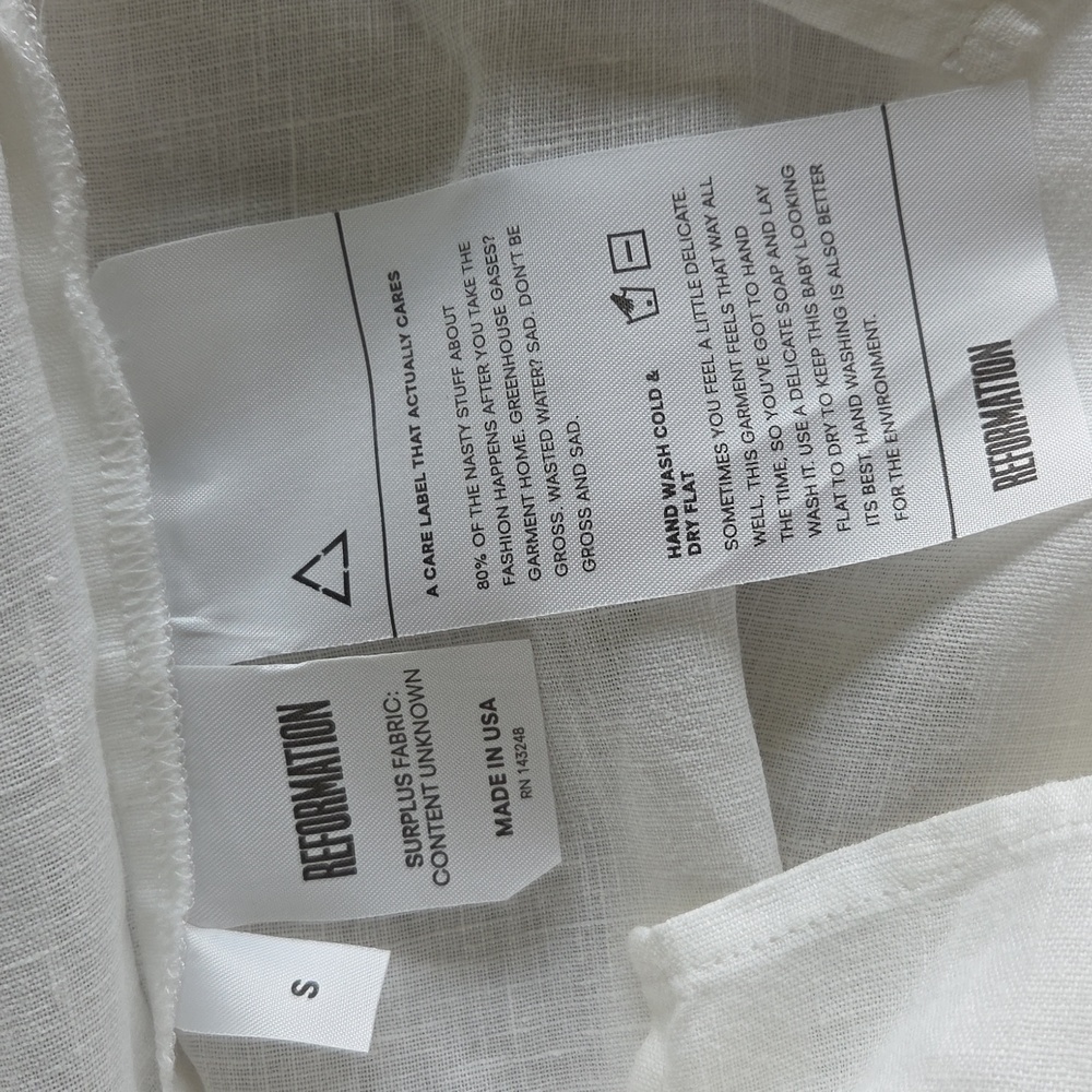 Reformation White Long Sleeve Button Down Shirt - Picture 5 of 5